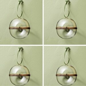 *Set of 4* Smooth Hinged Glass Christmas Tree Ornaments Hearth & Hand™ Magnolia